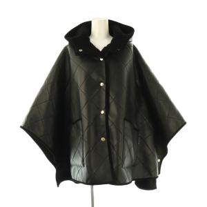 LYNESS ポンチョボアコート 8 ブラック