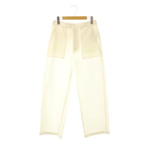 vingt-trois 24SS スラブツイルストレッチベイカーパンツ ジッパーフライ 40 オフホワイト