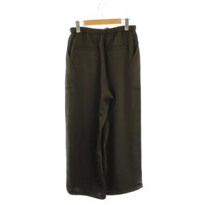 23区 vingt-trois 24SS スムースサテン パラシュートパンツ ワイド 38 ダークブラウン /CX