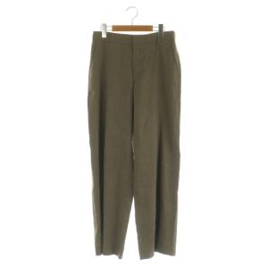 リネンレーヨンストレッチ ワイド パンツ 40 カーキ /MY OS