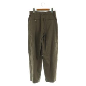 23区 リネンレーヨンストレッチ ワイド パンツ 40 カーキ /MY OS