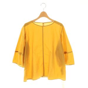 vingt-trois 24AW ナイロンコットンポプリンコンパクトブラウス 38 マスタード /DO