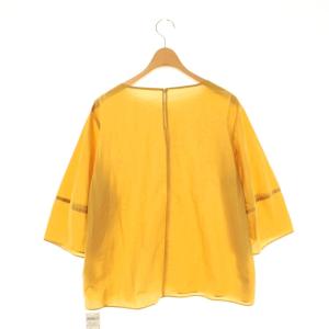 23区 vingt-trois 24AW ナイロンコットンポプリンコンパクトブラウス 38 マスタード /DO