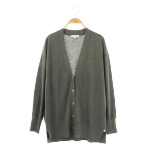 マイスタンダード MY Standard  カーディガン 金ボタン シルク混 38 グレー /CX OS