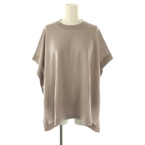 vingt-trois 24AW コンパクトウールポンチョニット カットソー 38 グレー /DO OS