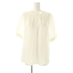 24SS CRISPLINEN CALLY ブラウス リネン 38 オフホワイト /DO OS