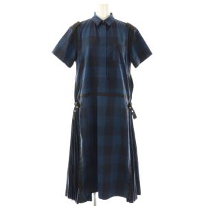 チェックコットンポプリンワンピース 2 ネイビー ブラック 20-05188
