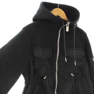 sacai MA-1ドッキングパーカー 1 ブラック 22-06415