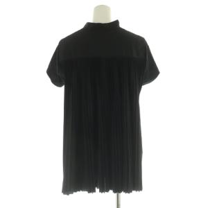sacai バックプリーツ Tシャツ カットソー 切替 半袖 2 ブラック /MY OS