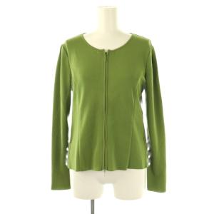 フェイクパールカーディガン ジップアップ 38 グリーン /CX OS