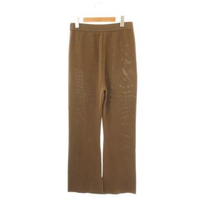 MUSE de Deuxieme Classe 24SS Shake code パンツ ニット 36 カーキブラウン /DO OS