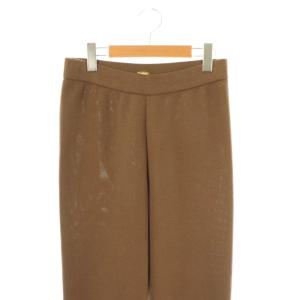 MUSE de Deuxieme Classe 24SS Shake code パンツ ニット 36 カーキブラウン /DO OS