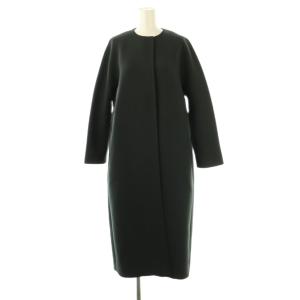 トリプルクロスノーカラーコート アウター ロング 36 ダークグレー /NR OS