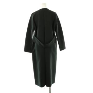 VERMEIL par iena トリプルクロスノーカラーコート アウター ロング 36 ダークグレー /NR OS