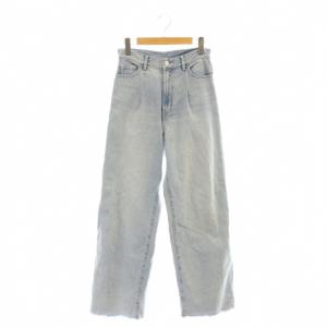 23AW サイドジップデニムパンツ ワイド カットオフ 36 ライトブルー /HK OS