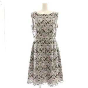 MICHAELMAS ドレス ワンピース 膝丈 ノースリーブ 刺繍 4 グレー /AT OS