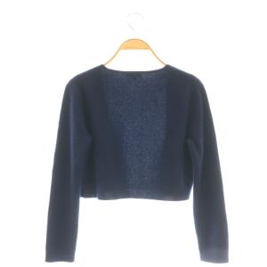 TOCCA カシミヤショートボレロ カーディガン 前開きトッパー XS 紺 ネイビー /AT OS