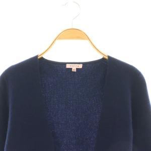 TOCCA カシミヤショートボレロ カーディガン 前開きトッパー XS 紺 ネイビー /AT OS