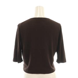 TOCCA TREFOIL ボレロ カーディガン 前開きトッパー 五分袖 M 茶 ブラウン /AT OS