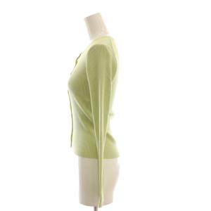 TOCCA SILK RIB カーディガン ニット クルーネック M 緑 グリーン /AT OS
