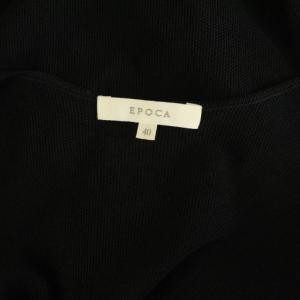 EPOCA ロングメッシュジレ ベスト ニット Vネック 40 ブラック /MY OS