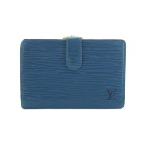 エピ ポルトフォイユ ヴィエノワ 財布 二つ折り 小銭入れ 青 ブルー M6327G /MI OS