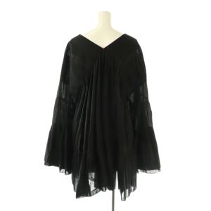 EVERYDAY I LIKE 25AW Dramatic Blouse ブラウス チュニック丈 ギャザー ブラック /ES OS