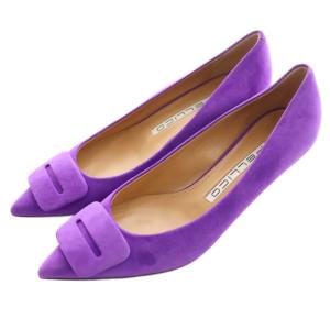 アニマ ANIMA スエードパンプス 37 紫 パープル /SS OS