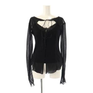 シアーボウトップス カットソー 36 ブラック /DO OS