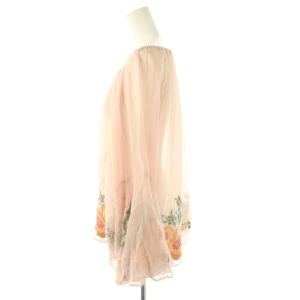 GRACE CONTINENTAL フラワー刺繍トップス カットソー 34 ピンク マルチカラー /DO OS