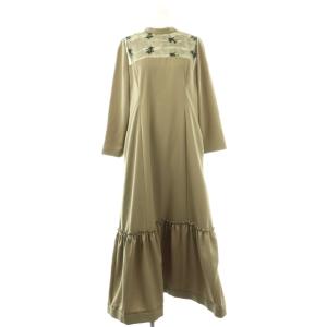 Floating florets DRESS ワンピース ロング 38 グレージュ /DF OS