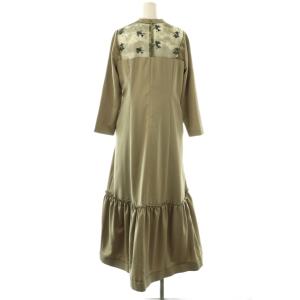 rim.ark Floating florets DRESS ワンピース ロング 38 グレージュ /DF OS