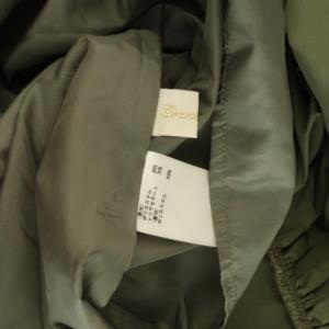 Grace Class トリアセタフタスカート ロング ティアード フレア 36 カーキ /MY OS