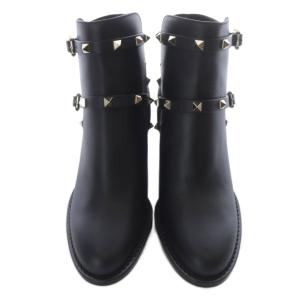 VALENTINO GARAVANI レザー ロックスタッズ ショートブーツ 36.5 ブラック