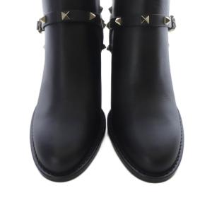 VALENTINO GARAVANI レザー ロックスタッズ ショートブーツ 36.5 ブラック