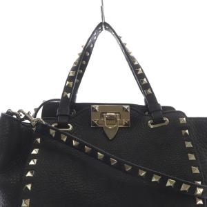 VALENTINO GARAVANI レザー ロックスタッズ 2WAYバッグ ブラック