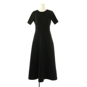 25SS ミラノリブニットワンピース ロング 36 ブラック /DF OS