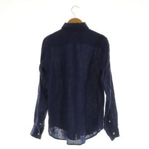 RALPH LAUREN リネンBDシャツ 長袖 S ネイビー /MY OS
