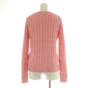 POLO RALPH LAUREN PIMA COTTON ケーブルニット セーター 長袖 M ピンク /MY OS