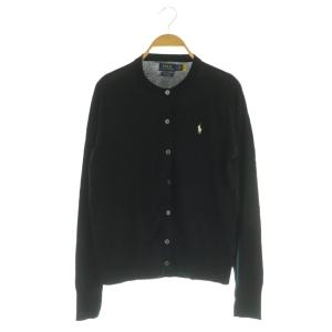 PIMA COTTON クルーネックカーディガン ニット 長袖 SP ブラック /MY OS
