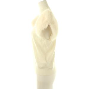 CELFORD ショートファースリーブニットプルオーバー カットソー シルク混 36 オフホワイト /DO OS