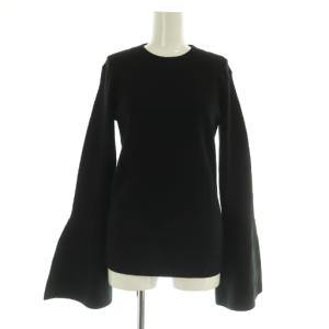 BELL SLEEVE KNIT TOPS ニット セーター 長袖 リブ 2 ブラック /MY OS