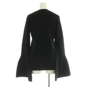 CLANE BELL SLEEVE KNIT TOPS ニット セーター 長袖 リブ 2 ブラック /MY OS