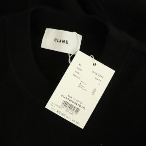 CLANE BELL SLEEVE KNIT TOPS ニット セーター 長袖 リブ 2 ブラック /MY OS