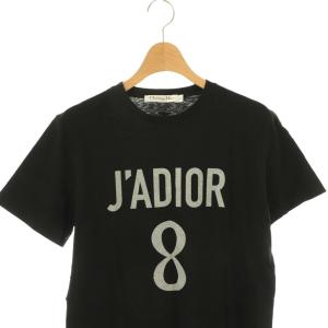 Christian Dior J'ADIOR 8 コットン リネン混 Tシャツ S ブラック 843T03TC