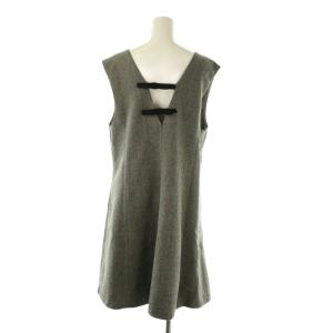Apuweiser-riche 24AW バックリボンミニジャンスカ ジャンパースカート ワンピース 2 グレー /DF OS
