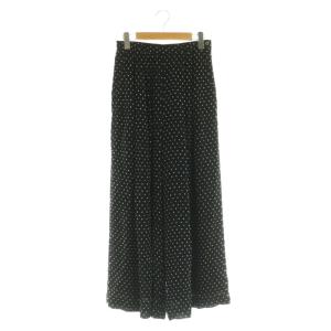 ワイドパンツ ドットジャガード タック ハイウエスト 1 ブラック /MY OS