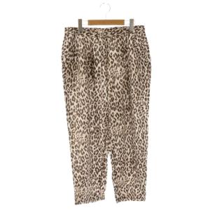 25SS レオパリネンタックイージーパンツ M オフホワイト ダークブラウン ベージュ