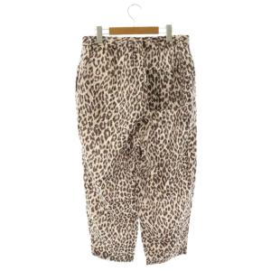 JOURNAL STANDARD LUXE 25SS レオパリネンタックイージーパンツ M オフホワイト ダークブラウン ベージュ