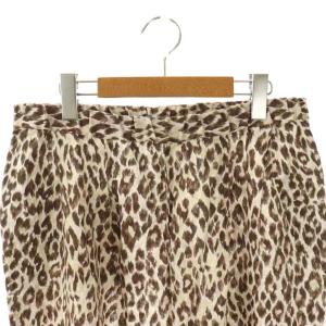 JOURNAL STANDARD LUXE 25SS レオパリネンタックイージーパンツ M オフホワイト ダークブラウン ベージュ